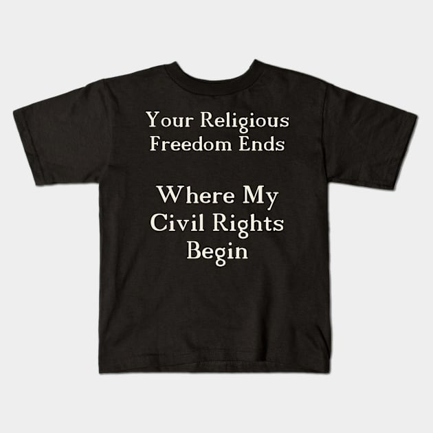 Religious Freedom, no logo Kids T-Shirt by ProfessorJayTee